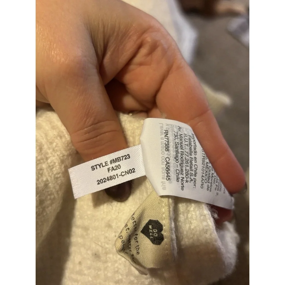 Madewell‎ Oatmeal cropped knit sweater 🤍 cozy minimalist long sleeve - Picture 5 of 9